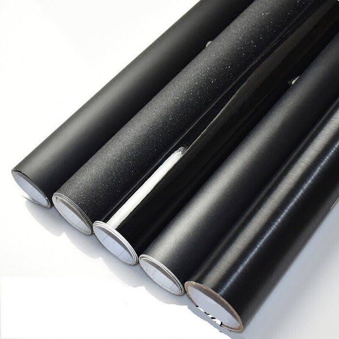 5D Black Matte CHROME LIGHT BLACK, FROSTED BLACK , glitter, Brushed Black Vinyl Car Wrap