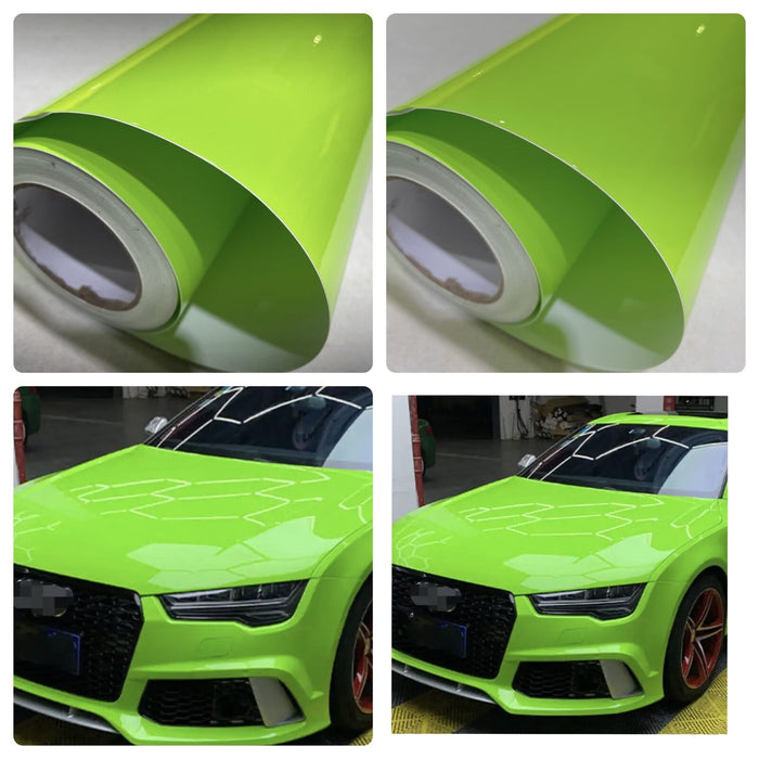 Car Vinyl Wrap sheet Film Super Bright Gloss Apple Green AutoVehicle wrapping UK