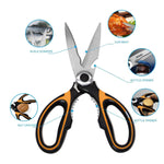 5x Scissors Kitchen 5 in 1 Multi Purpose Stainless Steel Shears Classy Heavy