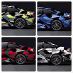 BLUE-BLACK COME Large Triangle CAMOUFLAGE Car Vinyl Wrap DIY Auto Sticker film wrapping UK