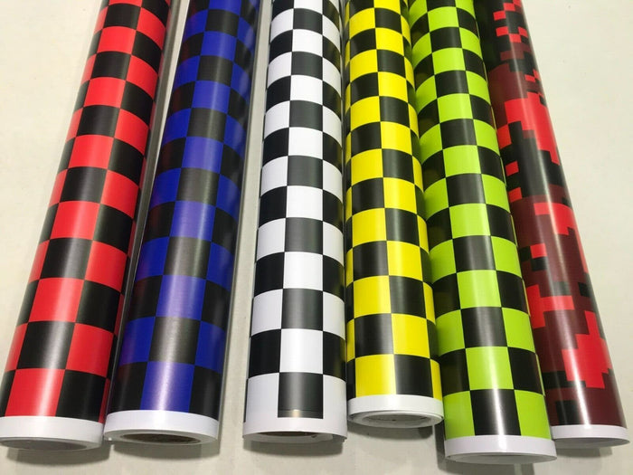 Car Vinyl Wrap CHECK CHEQUERED Car WRAPPING GRAPHIC sticker bomb Car Roof Matte