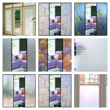 Home Decor Frosted Privacy Window Film Tinting Glass Doors Curtains Sticker film