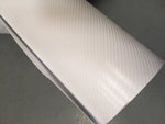 Skymex 4D WHITE Carbon Fibre Vinyl Wrap Sheet Film Sticker Glossy Air bubble Fre