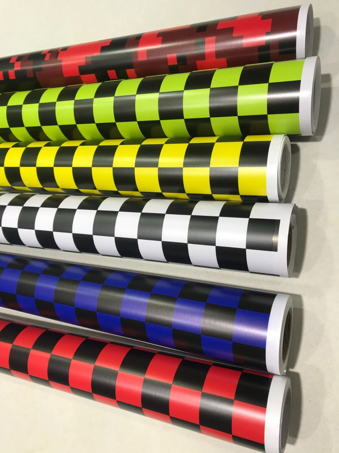 Car Vinyl Wrap CHECK CHEQUERED Car WRAPPING GRAPHIC sticker bomb Car Roof Matte