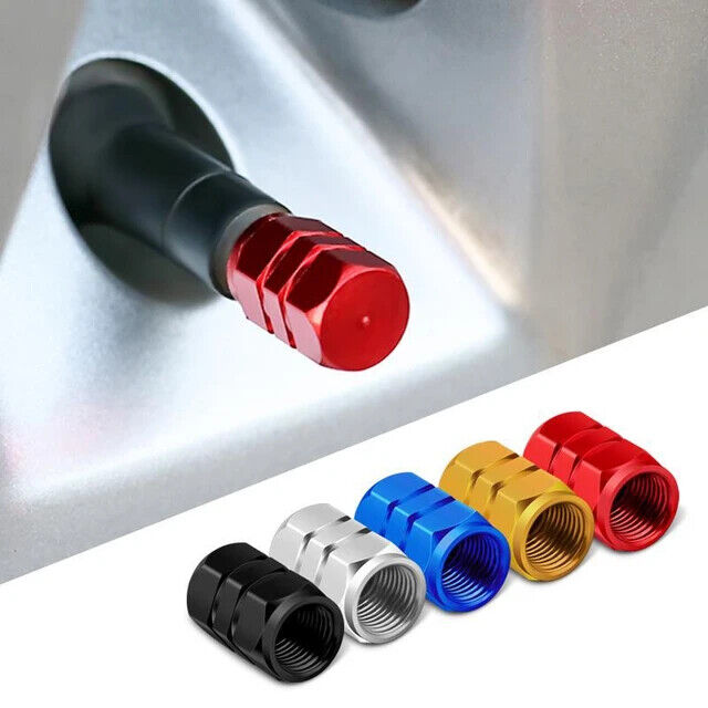 4x Tyre Air Valve Dust Caps Car Bike Motorcycle Vehicle tire stems cap universal