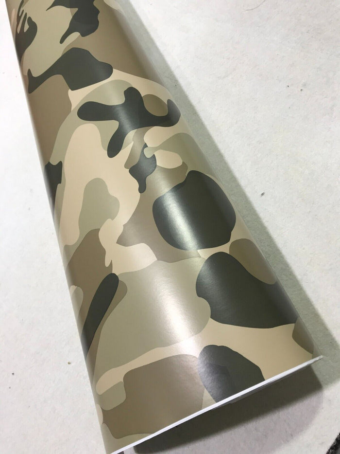 Matte army green Large Triangle CAMOUFLAGE Car Vinyl Wrap DIY Auto Sticker film wrapping UK