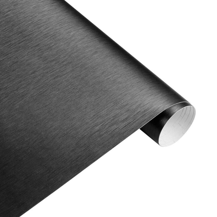 Silver Brushed Aluminium Car Vinyl Wrap Sticker Film vehicle wrapping 'Air Free' UK