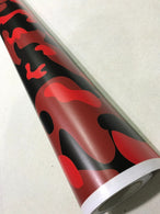 Red and White  CAMOUFLAGE Car Vinyl Wrap Film DIY Waterproof Auto Motorcycle Air Bubble Free