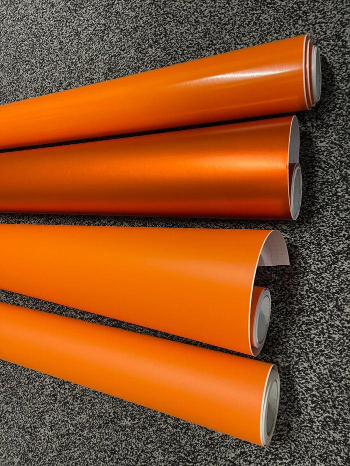 Bright Orange Car Vinyl Wrap Orange Matte Gloss Sheet Film Car Wrapping Film Sticker Air Free