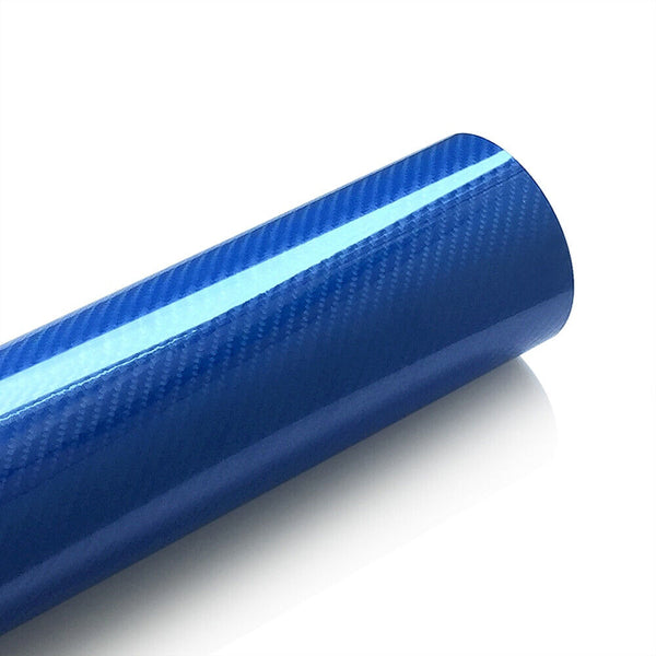2d Color Wrapping New Blue Carbon Fibre Vinyl Wrap In 2D - 3D - 4D - 7D