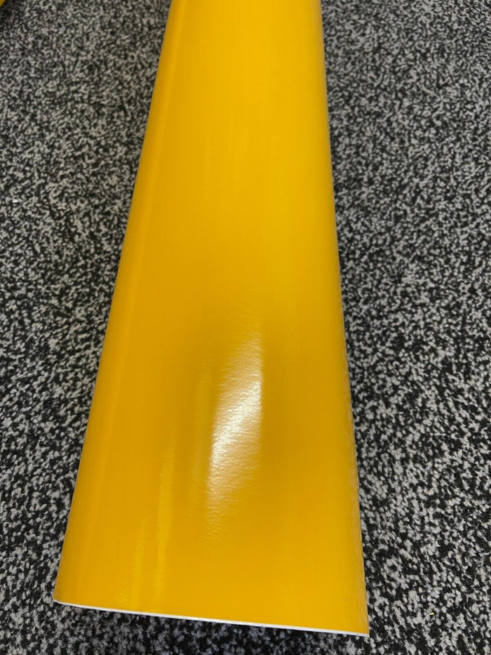 Crystal Gloss Maize Yellow Car Vinyl Wrap Film Sheet sticker Vehicle Auto Wrapping  "Air Free YELLOW UK