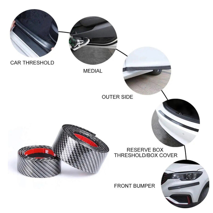 Car Bumper Skirt Protector Rubber Splitter Spoiler Side Universal Strip 3M x 5CM