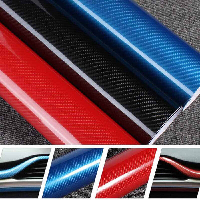 Black and Silver Carbon Fibre 2D 3D 4D 5 Car Vinyl Wrap sticker film car wrapping Multi Sizes