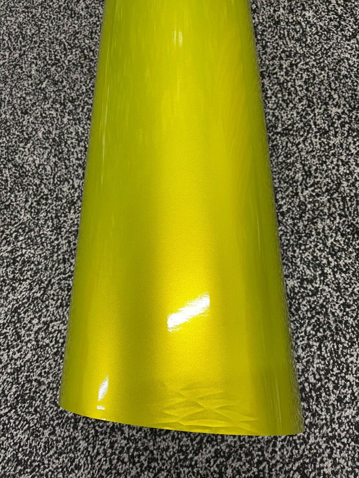 Car Vinyl Wrap Supper Metallic Lime yellow Gold Wrapping Film Sticker 30CMx1.52M