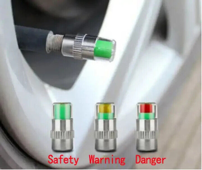 4xTyre Valve Caps Car Wheel Pressure Tire Air Sensor Dust Monitor Auto 36 PSI