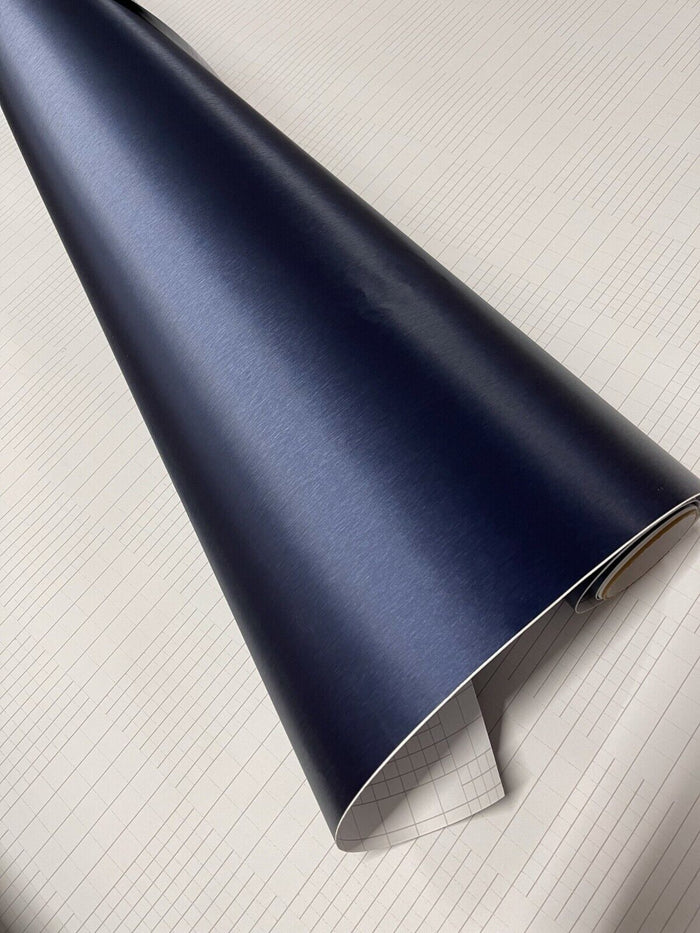 Car Vinyl Wrap Sticker film DARK BLUE Brushed Metallic Car wrapping Sticker UK