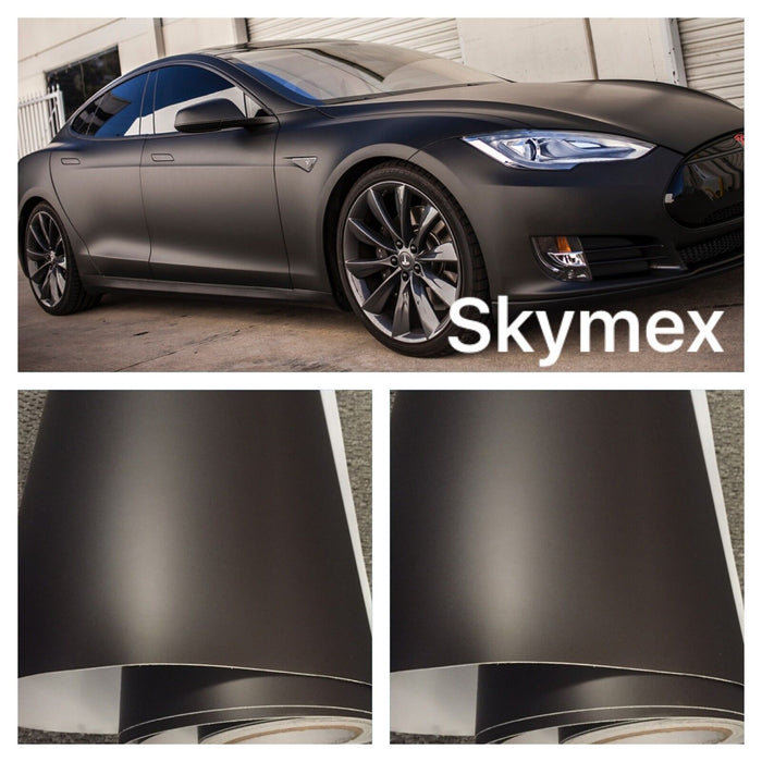 BLUSHED BLACK Matte CHROME LIGHT BLACK, FROSTED BLACK , glitter, Brushed Black Vinyl Car Wrap