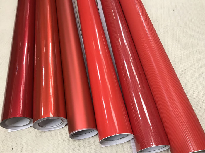 Metallic gloss Red  RED Carbon Fiber matte Gloss Vinyl Film Car Wrap DIY Waterproof ( 30cm x 1.52m )