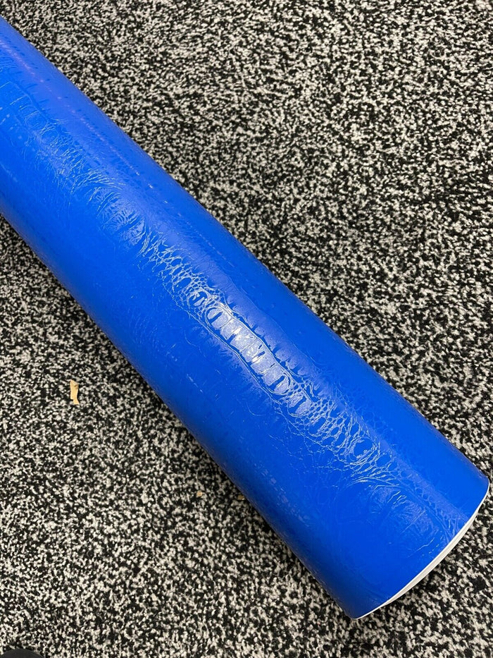 Blue Crocodile Skin  Car Vinyl wrap -Crocodile Snake Skin -Steker Film Gloss Self Adhesive air free