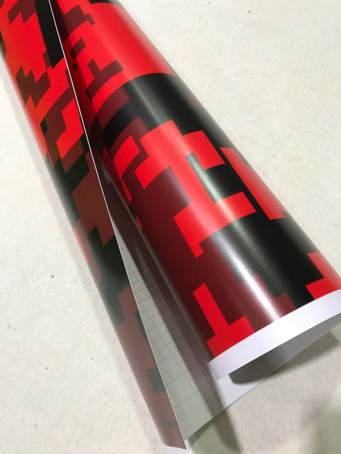 Check BLACK and RED  Car Vinyl Wrap CHECK CHEQUERED Car WRAPPING GRAPHIC sticker bomb Car Roof Matte