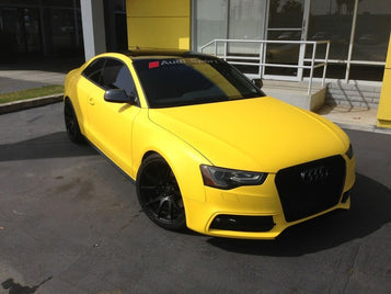 Yellow Matte Car Vinyl Wrap Film Car Wrap Sheet  'Air Bubble Free' Car wrapping UK