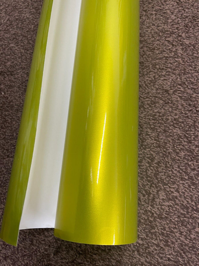 Crystal Gloss Maize Yellow Car Vinyl Wrap Film Sheet sticker Vehicle Auto Wrapping  "Air Free YELLOW UK