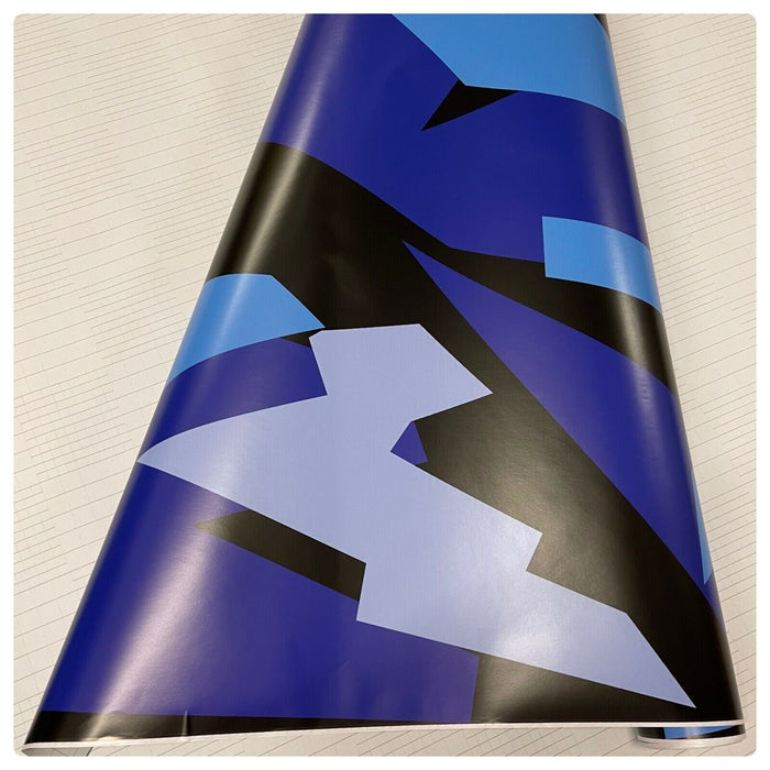 Blue Triangle CAMOUFLAGE Car Vinyl Wrap Film DIY Waterproof Auto Motorcycle Car