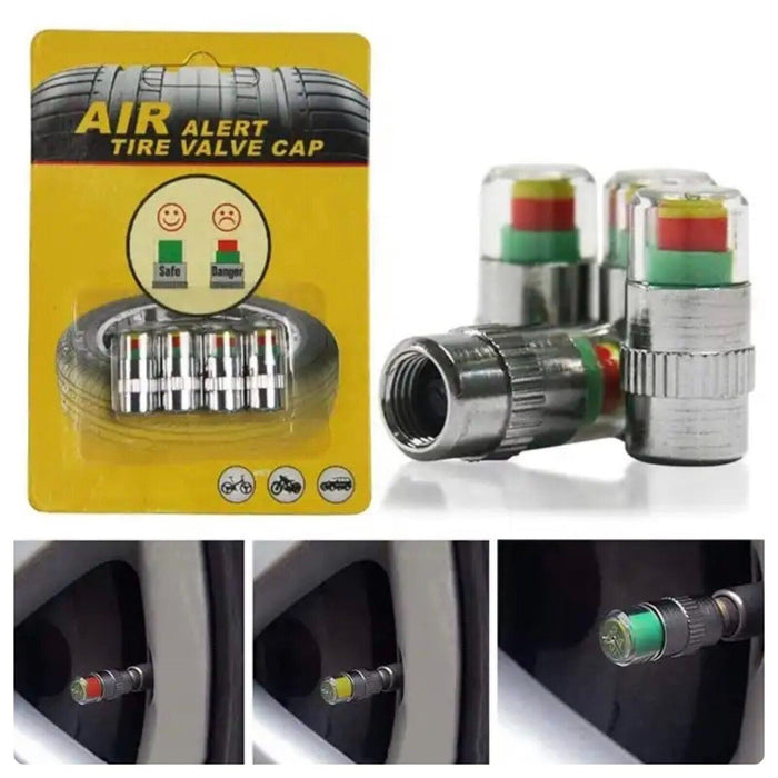 4xTyre Valve Caps Car Wheel Pressure Tire Air Sensor Dust Monitor Auto 36 PSI