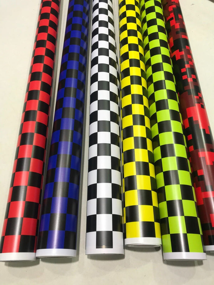 Car Vinyl Wrap CHECK CHEQUERED Car WRAPPING GRAPHIC sticker bomb Car Roof Matte