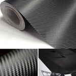 3D CARBON FIBRE CAR VINYL WRAP FILM 300MM x 1520MM BLACK CAR VINYL WRAPPING