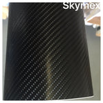 4D BLACK CARBON FIBRE Vinyl Wrap Sheet Car Wrapping Air Bubble Free Skymex