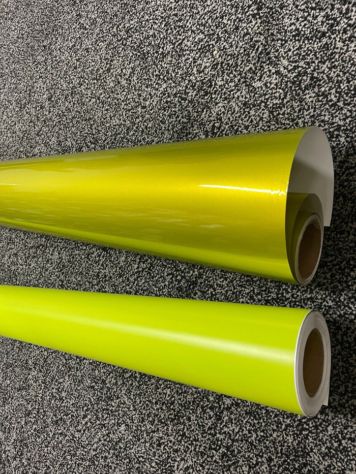 Car Vinyl Wrap Film Sticker Supper Metallic Lime yellow Gold 500mm x 1520mm