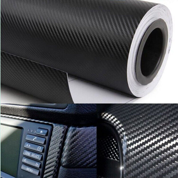 Black 3D Carbon Fiber Car Vinyl Wrap Sheet Film Car-Styling Car-Sticker auto