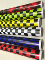 Check BLACK and BLUE CHECK CHEQUERED MATT CAR VINYL WRAP AUTO WRAPPING GRAPHIC stickerbomb Car Roof