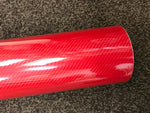 3D 4D 7 RED Carbon Fiber Vinyl Film Wrap DIY Auto Motorcycle Car (30cm x 1.52m)