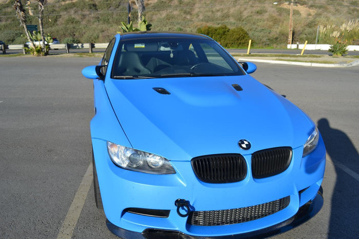 Blue *Matte Finish Vinyl Car Wrap Black Blue Red Yellow Green White Air Bubble Free*