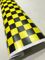 Check BLACK and RED  Car Vinyl Wrap CHECK CHEQUERED Car WRAPPING GRAPHIC sticker bomb Car Roof Matte