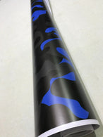 BLUE-BLACK COMO  CAMOUFLAGE Car Vinyl Wrap Film DIY Waterproof Auto Motorcycle Air Bubble Free