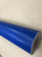 Blue 7 Diagonal carbon  3D 4D 7 BLUE Carbon Fibre Vinyl Film Wrap DIY Waterproof Auto Motorcycle Car