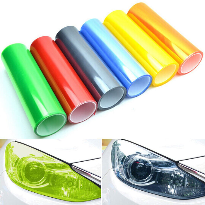 Yellow Car Light film Vinyl Wrap Headlight Taillight Transparent Different Colours Tint