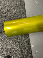 Metallic Car Vinyl wrap Film LIME YELLO GOLD Gloss "Air Free " Auto Wrapping UK