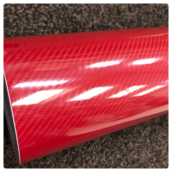 Metallic gloss Red  RED Carbon Fiber matte Gloss Vinyl Film Car Wrap DIY Waterproof ( 30cm x 1.52m )