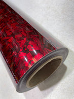 Vehicle Vinyl Wrap RED 5D FORGED Carbon Sticker Film Car wrapping UK