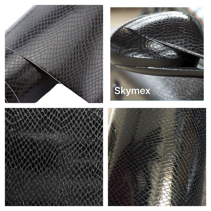 WHITE Snake Skin Crocodile Snake Skin Car Vinyl Wrap Film Black White Gold - Air Free Bubble