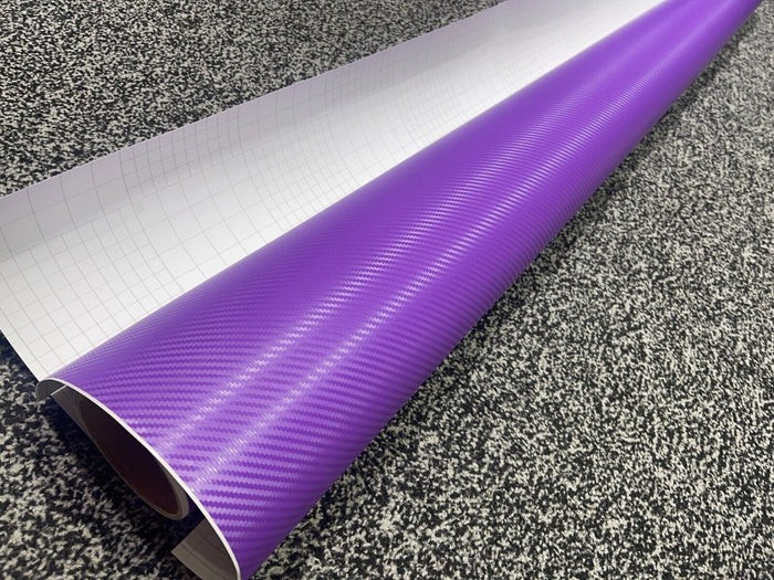 3D-Carbon-Fiber-Vinyl-Car-Wrap-Sheet-Film-Car-stickers-Decals-Vehicle-PURPLE