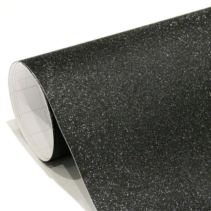 GLITTER BLACK Matt Vinyl Wrap Sheet Sticker Film Air bubble Free Car Wrap.