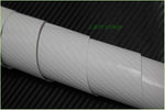 White NEW 4D Carbon Fibre Vinyl Wrap Sticker Sheet Film -Looks Like Real Carbon Fibre