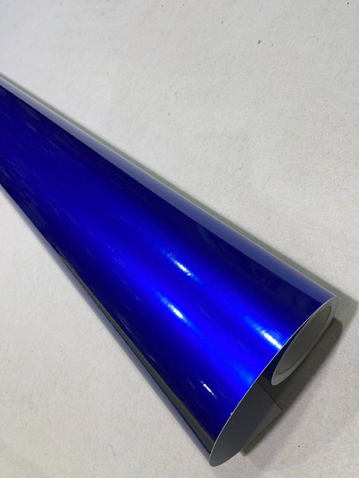 BLUE gloss BLUE Carbon Fibre matte Gloss Vinyl Film Car Wrap DIY Waterproof 30cm x 1.52m