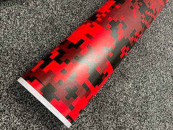 RED stickerbomb   CHECK CHEQUERED MATT CAR VINYL WRAP AUTO WRAPPING GRAPHIC stickerbomb Car Roof