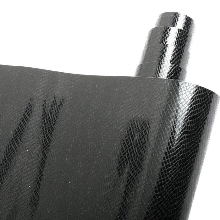 Black Crocodile Skin Car Vinyl Wrap 3D 4D Carbon fibre Sticker film Matte Gloss Air Free Ultra